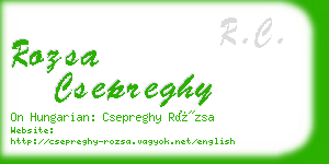 rozsa csepreghy business card